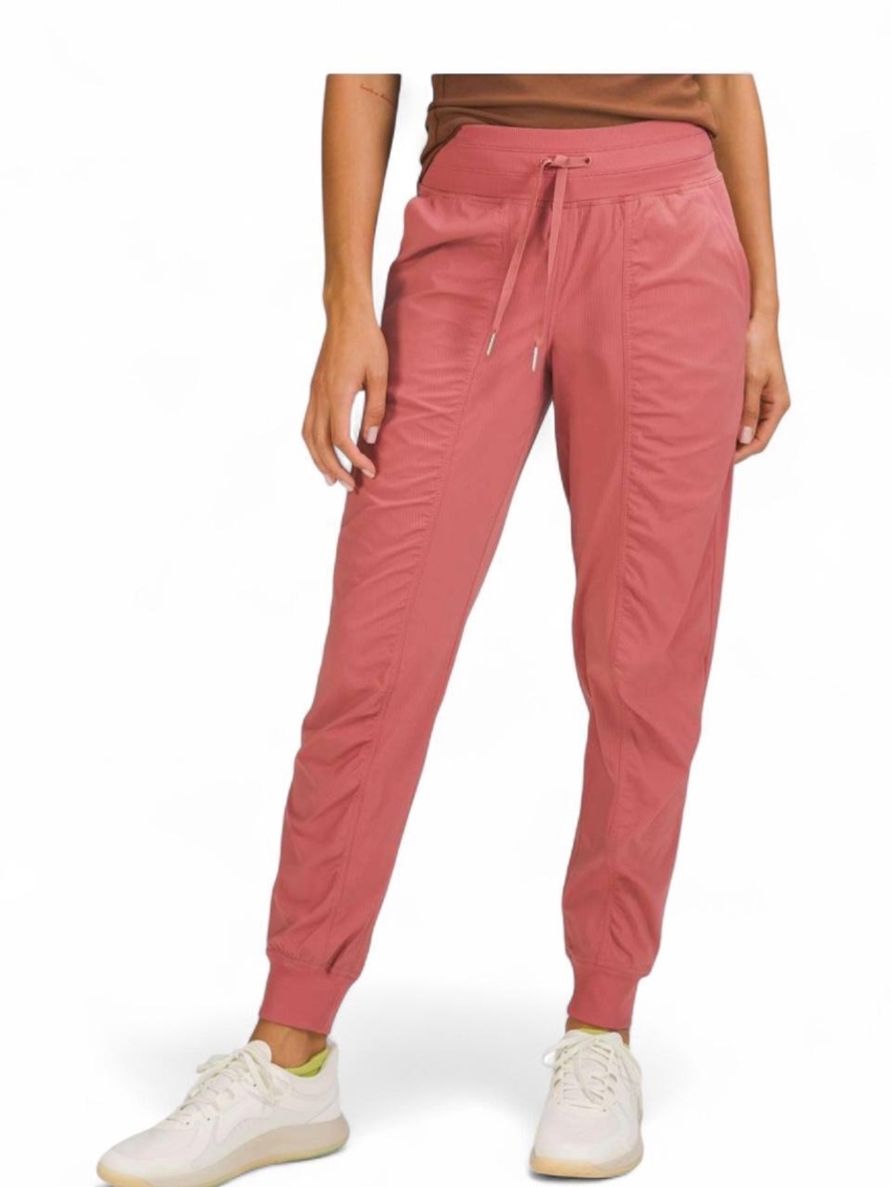 lululemon athletica Dance Studio Pink Coral Jogger Pants w/ Drawstring - Size 0